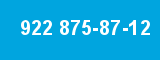 922 875-87-12 922 875-87-12